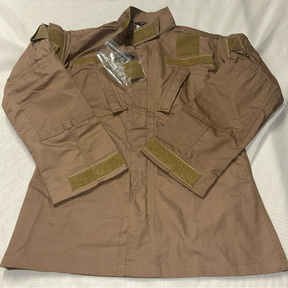 NWT Tru‎ Spec Shirt Mens XSMALL  Brown Camel Ripstop Tactical Response Uniform